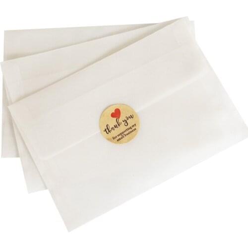 100 Pcs/lot Round THANK YOU Cake baking Decoration Kraft Paper Thank You Stickers seal labels gift Packaging sticker