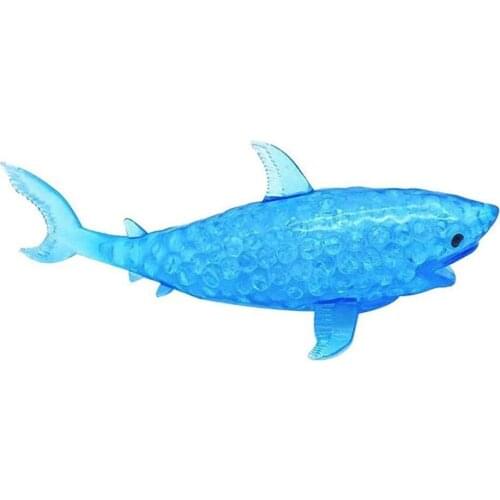 14cm Shark Marine Animal Bead Filled Squeeze Doll Relief Vent Adult Kids Toy