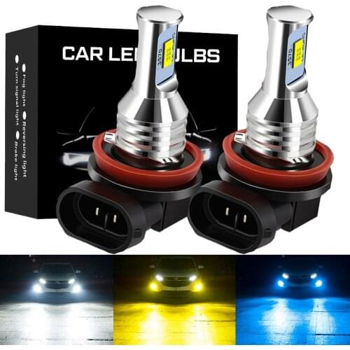 2Pcs H8 H11 Led HB4 9006 HB3 9005 H1 H3 Fog Lights Bulb 3570 CSP 2200LM 6000K White Car Driving Running Lamp Auto Leds Light 12V
