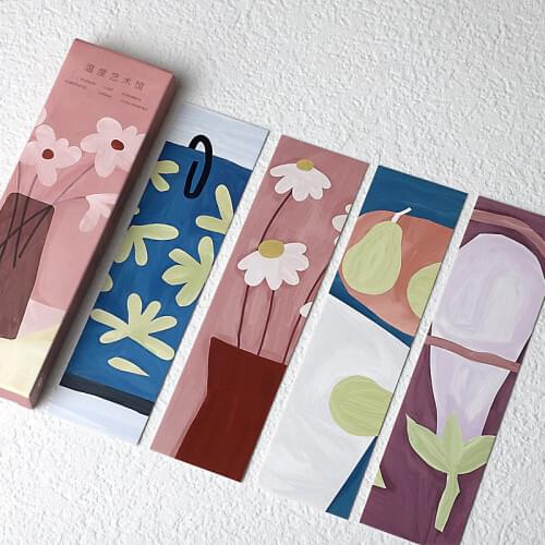 30 Pcs/Set The Warm Art Museum Series Paper Bookmark Abstract Oil Painting Book Holder Message Card Stationery