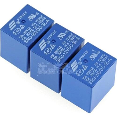 5PCS/Lot Relay SRU-05VDC 12VDC 24VDC-SL-A T70 15A 4PIN