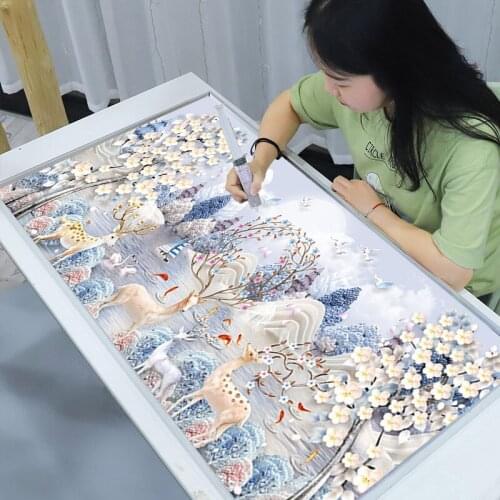 5D Diamond Painting Full of Diamond Handcrafted Spot Paste Diamond Brick Stick Show Crystal Deer Stickers Diamond Paintings