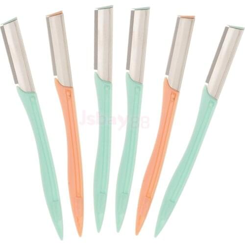 6Pcs Professional Women Face Eyebrow Lip Hair Removal Safety Razors Trimmer Shaper Shaver Grooming Tools