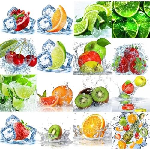 Diamond Embroidery Fruits 5D Diy Picture Of Rhinestones Cross Stitch Lemon Ice Diamond Mosaic Painting Kitchen Decor