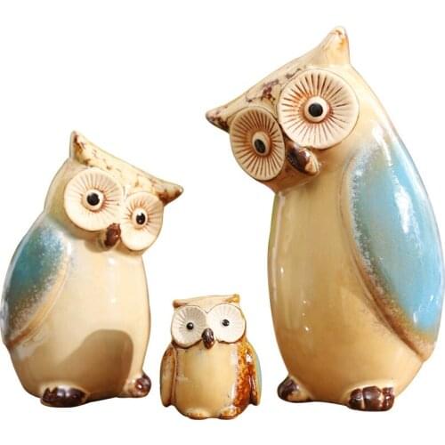 American owl small ornaments home decorations creative cute indoor living room childrens room personality wine cabinet display