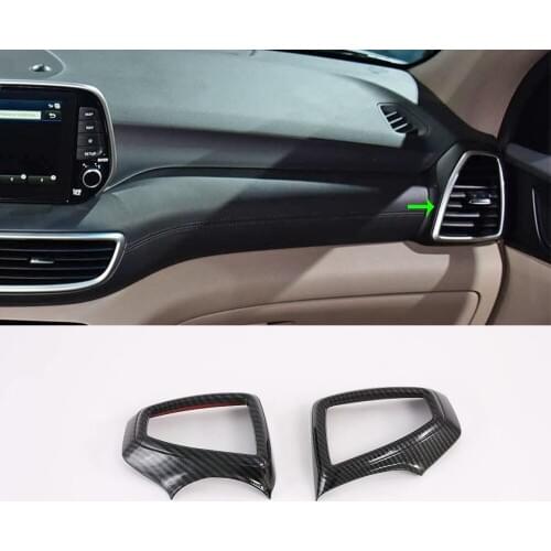 Car Stickers New Products Car Accessories Interior Decorative 2 pcs Front Side Air Vent Cover Black For Hyundai Tucson 2019