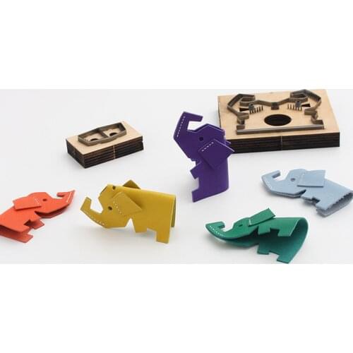 Creative Elephant Wooden Punching Die Handcraft Pendant Template DIY Leather Tool Cutting Mould Key Chain Stencil Craft Tools