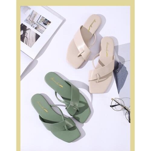 Summer Simple Style Fashion Rhinestone Lady Women Casual Open Toe Female Slippers Loafers Lazy Female Flat Slippers Shoes