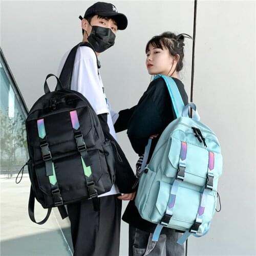 Cute New Casual Backpack Fashion Solid Color Women Backpack Nylon Casual Schoolbags Teenagers Girls Shoulder Bag Mochilas