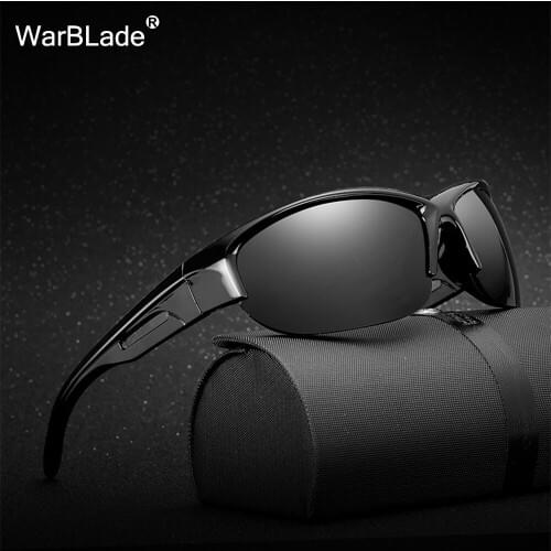 WarBLade Polarized Mens Sunglasses UV400 Mirror HD Lens Vintage Sun Glasses Man Fishing movement Eyewears 2018 New