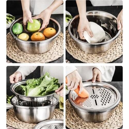 Stainless Steel Mixing Bowls Set Nesting Bowls for Space Saving Storage, Great for Cooking, Washing, Baking, Prepping