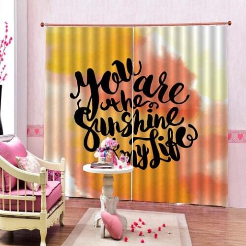 European Style Alphabet Letters Baby Cutain Kids Nursery Bedroom Window Drapes Sets Blackout Indoor Fabric Customizable any size