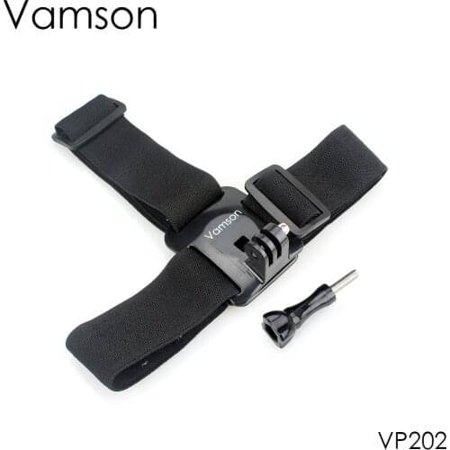 Vamson Head Strap for Gopro Accessories Hero 8 7 6 5 4 3+ Xiaomi yi 4K Action Camera Elastic Head Strap For Eken H9 SJCAM VP202