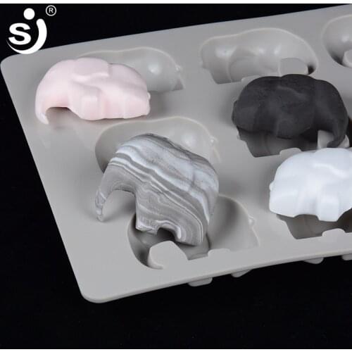 SJ Silicone Mold Cookies Baking Elephant Shape Fun Cake Mold Biscuit Cake Decorating Mold For Cakle Tools Bakeware