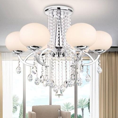 Modern/Contemporary Electroplated Feature for Crystal Metal Living Room / Dining Room 6heads