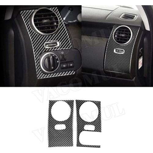 Carbon Fiber Car Central Control AC Outlet Air Vent Trim Frame Cover Stickers For Land Rover Discovery 4 LR4 2010-2016