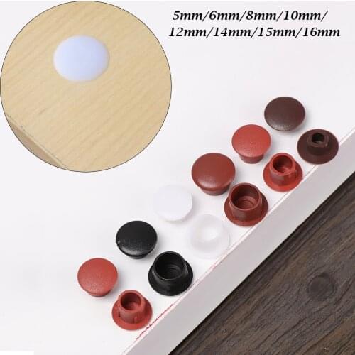 50Pcs Dust Plug Stopper Cabinet Drill Hole Plug Hardware Grommet 5-16mm Furniture Hole Covers Protection Screw Cover Decor