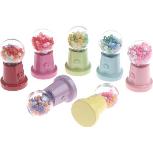 1 PC 1:12 Candy Glass Jar Candy Machine Doll House Decor Accessories Dollhouse Miniature Kitchen Pretend Play Furniture Toy