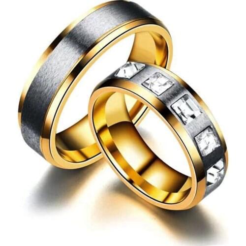 2021 Classic White Zircon Engagement Anniversary Wedding Jewelry Rings For Women Men Couples Gift