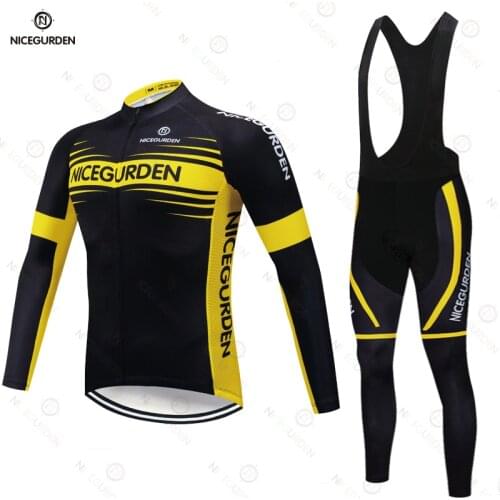 2021 mens cycling jersey long-sleeved suit bicycle shirt cycling jersey sports shirt slim environmental protection equipment