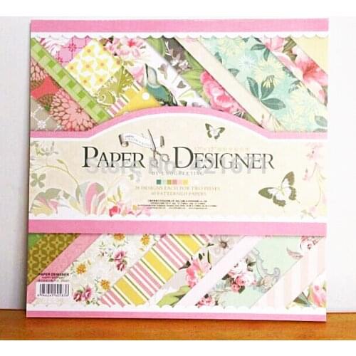 40sheets/set,12inch Colorful Flower Decorative Gift Wrapping Book kit DIY Scrapbooking Paper pack Set,origami,paper craft