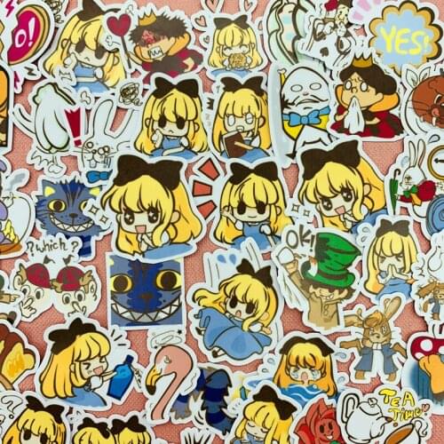 40pcs cute girl Kids Fun Paper Stickers Homemade Bookkeeping Decals on Laptop / Decorative scrapbooking / DIY