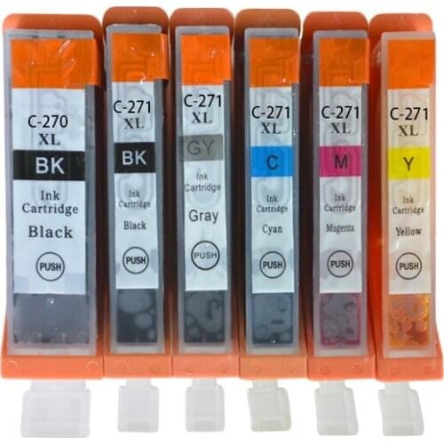 6pcs PGI270XL CLI271 compatible ink cartridge for Canon PIXMA MG7720 TS9020 TS8020 MG 7720 TS 9020 TS 8020 printer PGI270XL