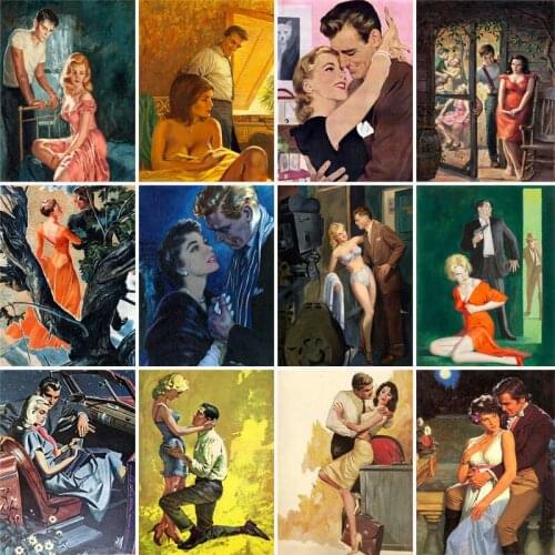 5D Full Diamond DIY Diamond painting Intimate Photo Couple Home Decoration Painting Semi-finished Products