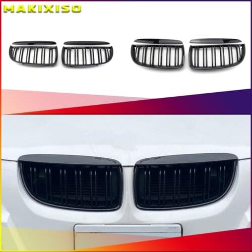 Car Dumb Auto Intake Grille Car Dumb Black Front Kidney Grill Grilles For Bmw E90 E91 318 320i 325i 330i 2006-2008 Accessories
