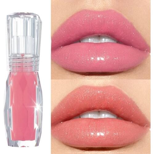 Glitter Clear Lip Gloss Plumper Waterproof Long Lasting Moisturizer Liquid Lipstick Glossy Lipgloss Tube Lips Tint Makeup Korean
