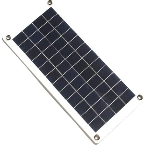 BUHESHUI 12W 12V Solar Panel Semi-flexible Polycrystalline Solar cell Module For 12vol DIY Battery phone adapter kit