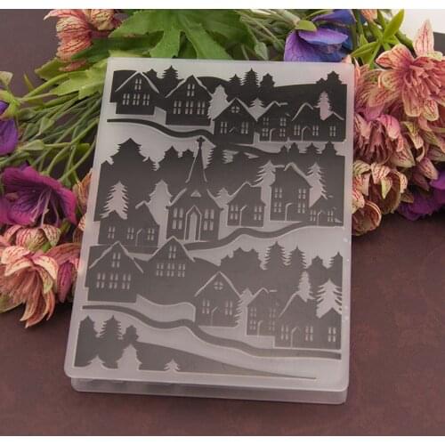 Embossing folders Plastic For Scrapbooking DIY Template Fondant Cake Photo Album Card Making Em066