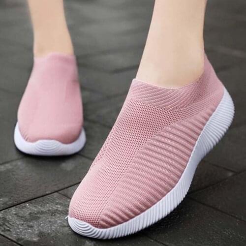 Womens Sneaker Casual Shoes Ladies Slip On Woman Vulcanized Shoes Casual Female Flat Walking Mesh Sneakers Woman 2021 Fashion