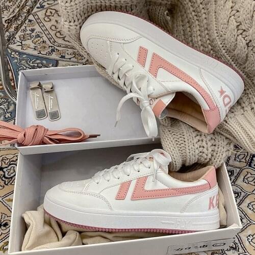 White Shoes for Women 2021 Spring Summer New Womens Shoes Student Fashion Casual Flat Sneakers Ins Fashion