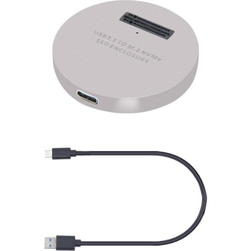 LM914 M2 NVME SSD Adapter Aluminum USB3.1 Type C Interface to PCI-E SSD M.2 External Enclosure Mobile Adapter Box For Windows