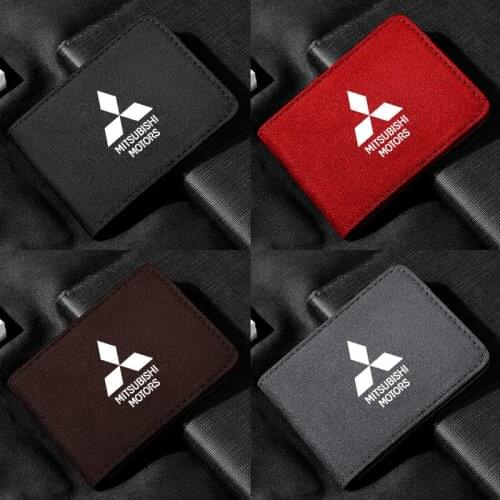 Soft Fur Auto Driver License Bag Genuine Leather Cover Car Driving Documents Id For Mitsubishi Card Holder Travel Credit Wallet