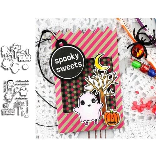 Spooky Sweets Halloween Die and Stamp Set 2021 or Diy Scrapbooking/photo Stamp and Die Cut Sets New for 2021