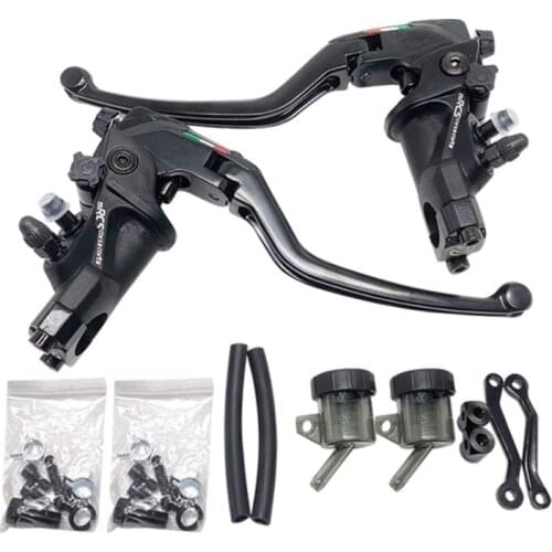 19mm piston Motorcycle Forged Aluminum Mirror Clamp Radial Hydraulic Brake Master Cylinder Cable Clutch Brake Lever Big Piston