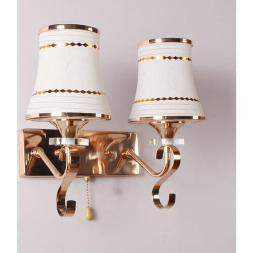 Simple Sconcemodern crystal led wall lamp bedroom warm living room kitchen bedside lamp American living room corridor stair ligh