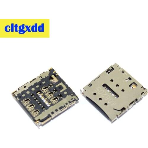 Cltgxdd 2pcs Sim card socket for HUAWEI P6 P6-C00 P6-U00 P6-T00 MediaPad X1 7D-501u memory card tray slot reader module