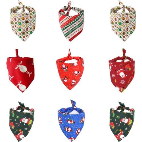 Christmas Cat Dog Bandana Holiday Cats Dogs Bows Supplies Toy Products Accessories Goods Animals Puppy Small Large Tie For Pet