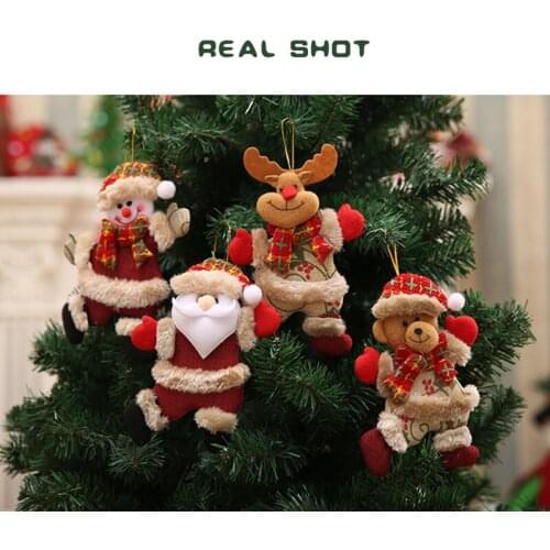 Christmas Home Decor Hanging Ornaments Dolls New Year Hanging Decorations Enfeites De Natal Kids Toy Christmas Tree Decorations