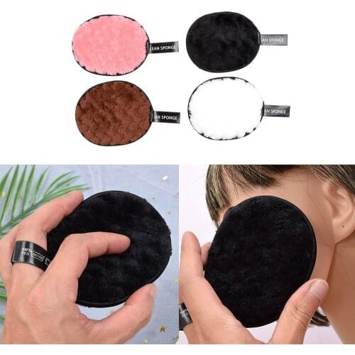 Microfiber Cloth Pads Facial Makeup Remover Puff Cotton Double Layer Face Cleansing Towel Reusable Nail Art Cleaning Wipe