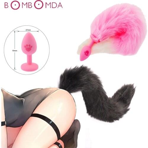 Sex Toys Fox Tail Metal Butt Plug With Hairpin Kits Anal Plug Prostate Massager Butt Plug For Couple Cosplay Toys Adult Games