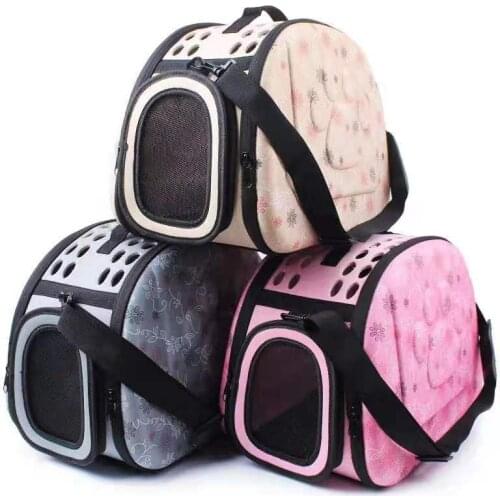 Pet Folding Backpack Handbag Cat Bag Dog Bag Breathable Leather Portable Pet Carrier Bag Carrier Cage Transport Travel Backage