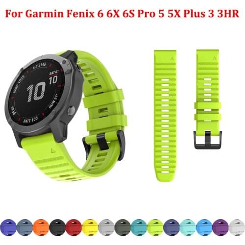 Smart Watch Band Straps For Garmin Fenix 6 6S 6X 5X 5 5S 3 3HR Quick Release Strap Silicone Bracelet for Forerunner 935 945