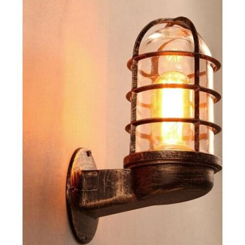 Retro Industrial Outdoor Wall Lamp Waterproof Creative Cafe Restaurant Wall Saconces Corridor Glass Bar Garage Wall Lamp Vintage