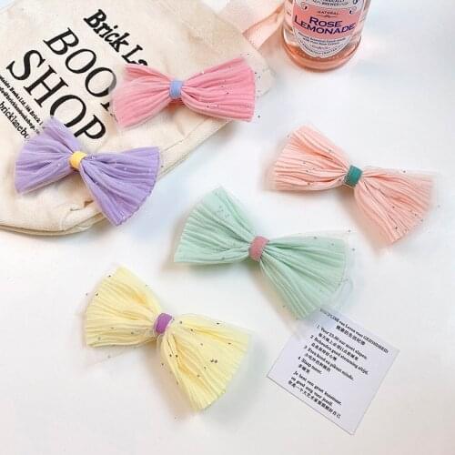 2 Pcs/Set Baby Girls Cute Acrylic Bow Ornament Hair Clips Children Lovely Rectangle Barrettes Hairpins Kids Hair Accessories