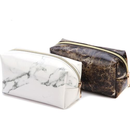 New Fashion Cosmetic Bag Women Casual Zipper Make Up Leather Makeup Case Organizer Storage Pouch Toiletry Beauty Wash Bags