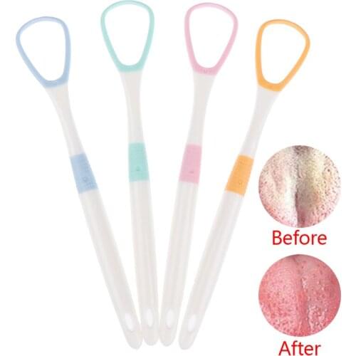 Tongue Scraper Tongue Brush Cleaner Oral Cleaning Tongue Toothbrush Brush Reusable Fresh Breath Remove Tongue Coating